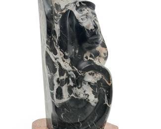 Roy Walters Jr. Diné (Navajo) Carved Marble Sculpture, Figural Eagle Spirit, 2005