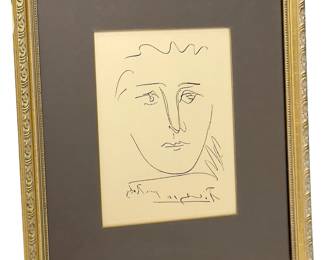 Pablo Picasso 'Pour Roby' Framed Etching, c. 1968 Collector's Guild Edition