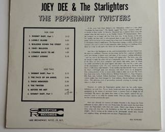 Joey Dee & The Starlighters Peppermint Twisters Vinyl LP Scepter 503 Bell Sound