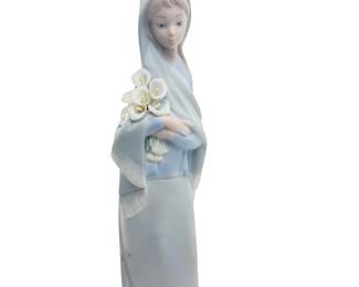 Lladro 4650 Matte Girl with Calla Lilies Porcelain Figurine Vicente Martinez