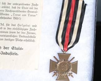 WWI German Hindenburg Cross Medal Grouping with Rare RZM Paper Maker I.C.M