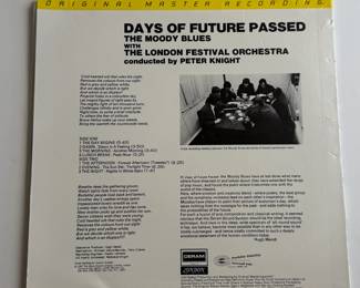 The Moody Blues Days of Future Passed MFSL Vinyl LP Original Master Recording