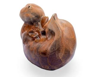 Robert Wyland Bronze Otter Sculpture 'Aqua Forest' Artist Proof (AP), Signed