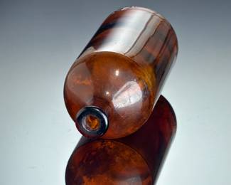 Vintage Amber Glass Clorox Bottle 1930s Embossed Diamond Logo