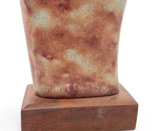 Robert Dale Tsosie Navajo Alabaster Sculpture Modernist Embracing Figures