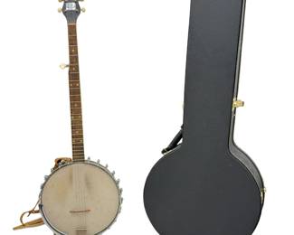 Vintage Bacon Folk Model 5-String Banjo c. 1966 Serial 91659 & Crossrock Case