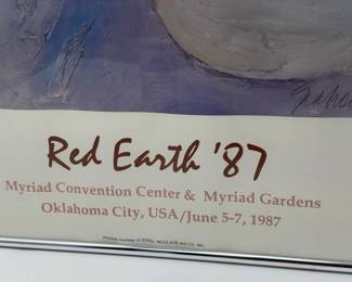 Bert Seabourn Signed Poster Red Earth '87 Potter Limited Edition 377/1000 Framed