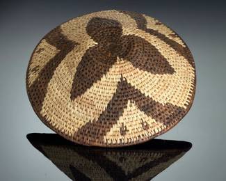 Authentic Tohono O'odham Pima Coiled Basket Bowl - 12" Native American