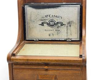 Antique McCaskey Oak Credit Register Cash Accountant System Alliance Ohio