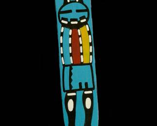 Hopi Native American Hand-Carved Wood Bullroarer Kokopelli Katsina Art