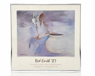 Bert Seabourn Signed Poster Red Earth '87 Potter Limited Edition 377/1000 Framed