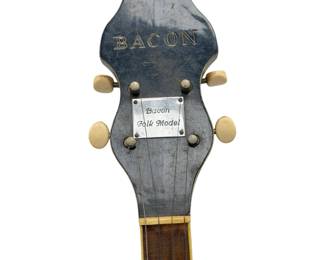 Vintage Bacon Folk Model 5-String Banjo c. 1966 Serial 91659 & Crossrock Case
