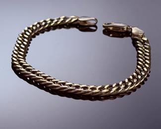 Italian Sterling Silver Curb Link Bracelet 925 HTC Italy 7 Inch