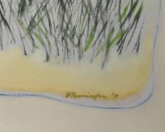 Barbara Pennington 1971 Mid-Century Modern Abstract Painting Original Art