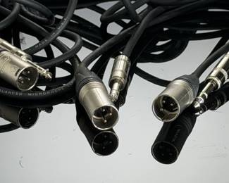 VTG Audio XLR to 1/4" Pro Cables Lot of 3 - USA Made Neutrik Connectors