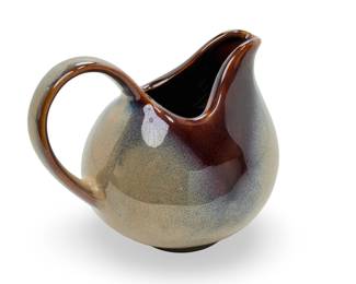 Mid-Century Modern Art Pottery Pitcher - Camark USA C-384 Drip Glaze Creamer
