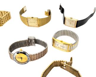 Vintage Watch Lot of 7 - Bulova, Timex, Jag, La Marque, Fondini - Repair & Parts