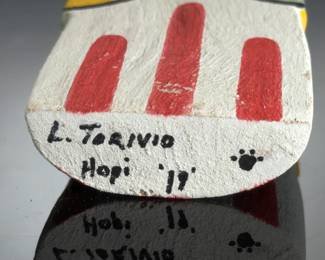 Lloyd Torivio Hopi Flat Carved Wood Kachina - Signed Native American Art