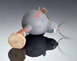Hopi Mouse Katsina Gourd Wood Carving Native American Tusan Homichi Doll
