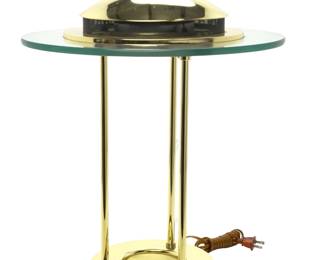 Robert Sonneman Saturn Table Lamp for George Kovacs | 1980s Brass & Glass