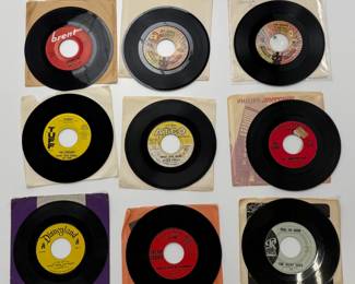 Vintage 45 RPM Vinyl Record Lot of 9 The Byrds Phil Spector Disney Soul Rock