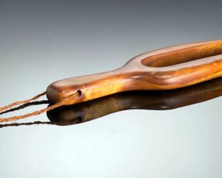 Hawaiian Koa Wood Pāhoa ʻOilua Double Dagger Hand-Carved by Lynn Gephart