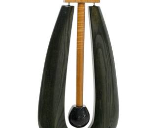 Michael Costello Signed Kinetic Sculpture 2007 Wood & Stone Modern Art