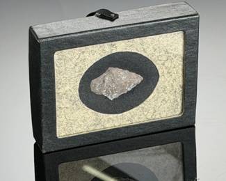 James K. Bowden Hand Flint-Knapped Arrowhead Art Stone in Custom Display Case