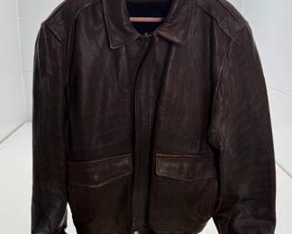 Vintage Custom B&B Korean Leather Flight Bomber Jacket US Servicemen XL