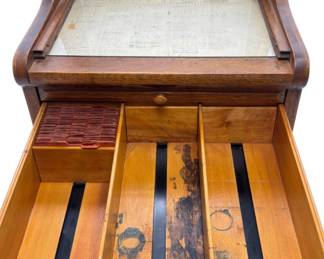 Antique McCaskey Oak Credit Register Cash Accountant System Alliance Ohio
