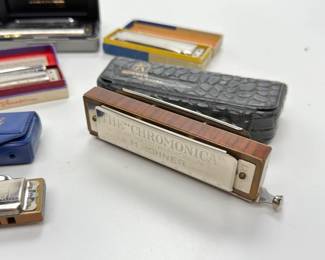 Vintage Hohner Harmonica Lot of 5 - Chromonica 260, Special 20, Marine Band
