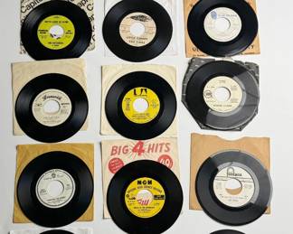 Vintage 45 RPM Promo Record Lot of 15 Jimi Hendrix Paul McCartney Troggs DJ