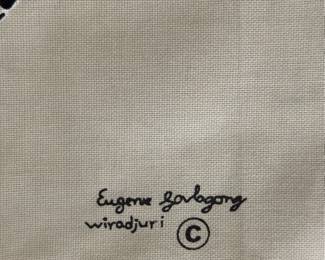 Eugene Goolagong Wiradjuri Aboriginal Art Cotton Tea Towel Textile Australia
