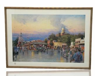 Thomas Kinkade Main Street Courthouse Signed Limited Edition Print COA