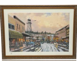 Thomas Kinkade Main Street Matinee Limited Edition Print COA Signed 687/1950