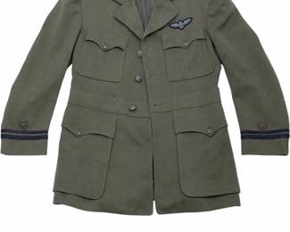 WWII US Navy Lieutenant Aviation Green Officer Jacket 1943 Bullion Wings Med