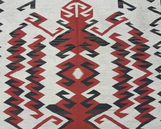 Vintage Ganado Navajo Rug Handwoven Wool Textile c. 1930s Geometric Art