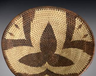 Authentic Tohono O'odham Pima Coiled Basket Bowl - 12" Native American