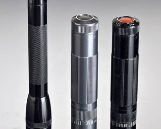 Vintage Maglite Flashlight Lot of 3 - Mini Mag AA, LED XL50, LED XL100 USA