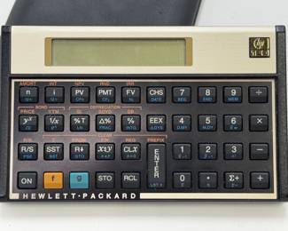 Vintage HP 12c Financial Calculator with Slip Case - Hewlett-Packard RPN
