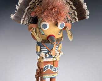 Hopi Katsina Kachina Doll by Alrye Polequaptewa - Hand-Carved Cottonwood Signed
