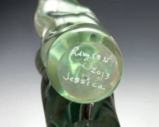 Jessica Ramson Signed Studio Art Glass Figurine 2013 Abstract Sculpture