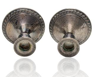 Duchin Creation Vintage Weighted Sterling Silver Candle Holders - Pair