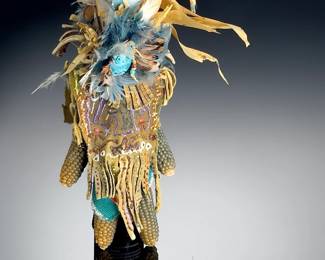 Sheila K Glaser Hopi Katsina Inspired Art Corn Doll Mixed Media Sculpture 1996