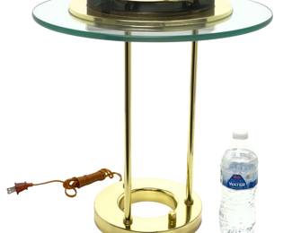 Robert Sonneman Saturn Table Lamp George Kovacs Brass Glass Postmodern 1980s