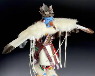 Navajo Eagle Dancer Kachina Doll by Spencer - Hand Carved Native American Art