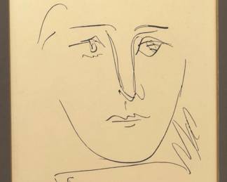 Pablo Picasso 'Pour Roby' Framed Etching, c. 1968 Collector's Guild Edition