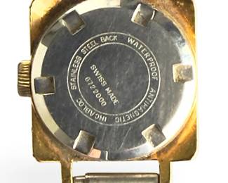 Vintage Pery 17 Jewel Swiss Mid-Century Gold-Tone Watch
