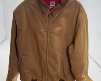Vintage Carhartt J13 BRN Santa Fe Jacket 2XL Made in USA Quilted Red Lining