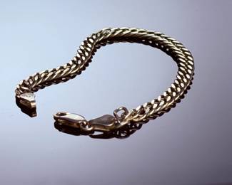 Italian Sterling Silver Curb Link Bracelet 925 HTC Italy 7 Inch